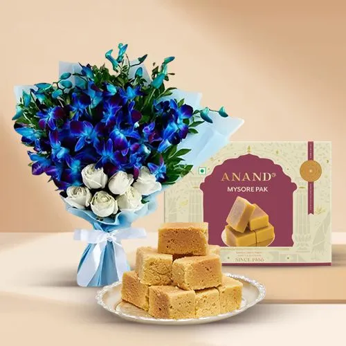 Soulful Bouquet N Mysore Pak Combo