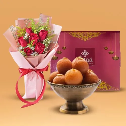 Roses  N  Gulab Jamun Romance