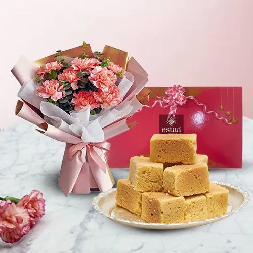 Pink Carnations  N  Mysore Pak Treat