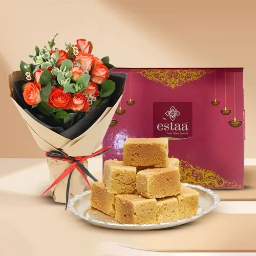 Gorgeous Roses  N  Mysore Pak Treat