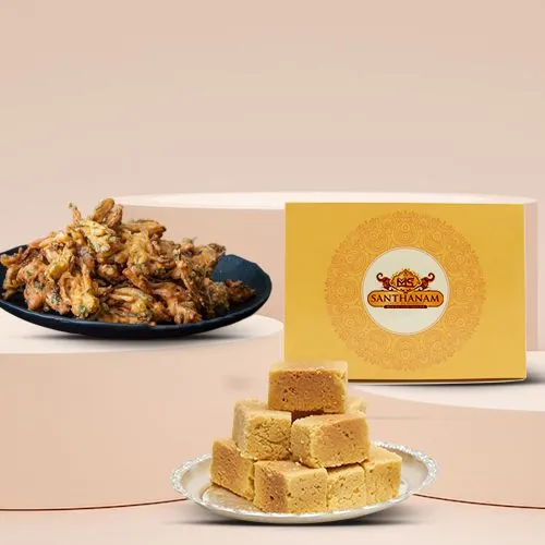 Mysore Pak  N  Pudina Pakora Duo