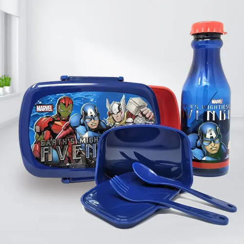 striking disney winnie the pooh canteen set of tiffin box n bottle Delivery  in Pune - PuneOnlineFlorists