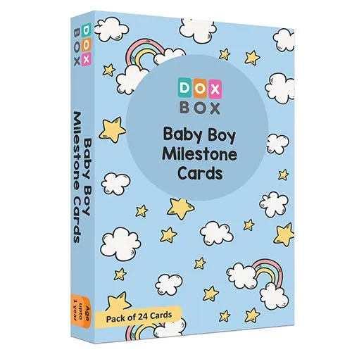 Charming Baby Boy Milestone Cards