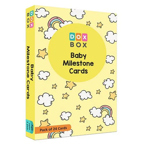 Colorful Baby Milestones Flashcards  24 Cards